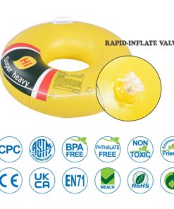 Inflatable Pool Floats, Swimming Pool Float for Adults and Kids, 41 Inches Swimming Ring with Handler for Beach, Heavy Duty Inflatable River Tube Raft, Water Float 14 61q4Y55KxhL