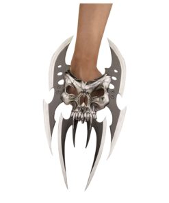 Masters Collection – Fantasy Claw Display Knife – Black and Satin Finish Stainless Steel Blades, Cast Metal Skull, Includes Wood Display Stand, Collectible, Self Defense – MC-2091, 13-Inch 24 61q5IafPQDL