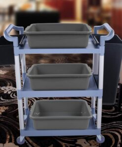 Eagrye 4-Pack Bus Tubs, Commercial Tote Box, Plastic Bus Box (13 L Capacity), Grey 13 L 17 61q5sulrBCL