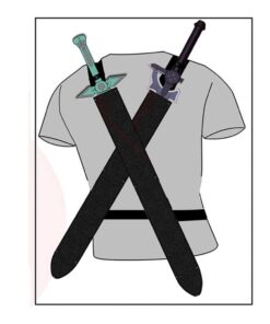 Armory Replicas™ - Titan Attack Kirito's Dark Repulser Elucidator Sword Set - Stainless Steel, Vibrant Colors, Exclusive Combos for Sword Art Online Anime Enthusiasts Black and Aqua with Black Handle - Sword Set 11 61q6G6OV22L