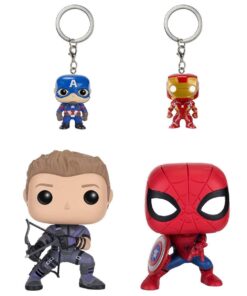Funko POP Marvel: Civil War Hawkeye Spiderman, Iron Man & Captain America Keychain 26 61q9KGzK4QL