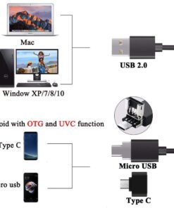 Jiusion Original 40-1000X USB Microscope with Portable Carrying Case, Digital Magnification Endoscope Camera 8 LEDs Metal Base for Micro USB USB-C Android, Windows Mac Linux Chrome 35 61qAXEQlMTL