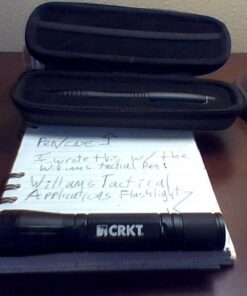 COLUMBIA RIVER KNIFE & TOOL Williams Tactical Pen: Low Profile, EDC Self Defense Survival Pen Made of Black Anodized Aluminum with Pressurized Ink Cartridge and Pocket Clip TPENWK 45 61qCLDoNeL