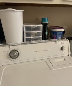 Household Essentials 05100 Rear Display Over-The-Washer Storage Shelf | Organize and Store Laundry Room Supplies | White 48 61qCOr2IN8L