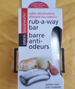 amco 8402 Rub-a-Way Bar Stainless Steel Odor Absorber, Single, Silver Original 46 61qCnlC2NL