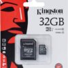 Kingston Digital 32GB microSDHC Class 10 UHS-I 45MB/s Read Card with SD Adapter (SDC10G2/32GB) Single Pack 32 GB 38 61qDFqAO50L