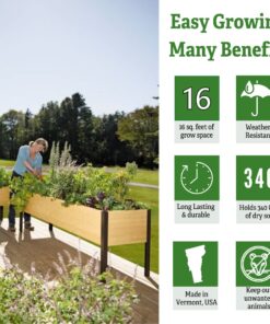 Gardener's Supply Company Raised Garden Bed Elevated Cedar Planter Box | 2' x 8' Standing Garden for Outdoor Plant Vegetables & Flower Gardening Perfect for Patio Deck & Backyard 28 61qEu8mAgYL