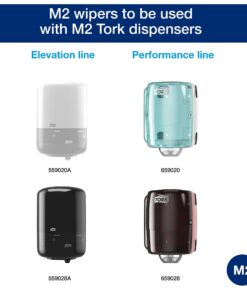 Tork 130251A Paper Wiper, Centerfeed, 2-Ply, 9.00" Width x 419' Length, White (Case of 4 Rolls, 325 per Roll, 1,300 Wipers per Case) For use with Tork 659020 or 653028 Tork M2 - Centerfeed Hand Towel 11 61qFUZL3K3L