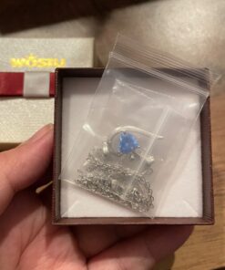 WOSTU Unicorn Necklace Forever Love Heart Paw Cat Sloth Koala Necklace for Women Girl Silver Plated with Colorful CZ Heart Pendant Cat & Blue 34 61qGSIMqe5L