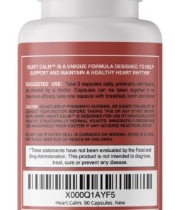 Heart Calm- Support and Maintain a Healthy Heart Rhythm- A Natural, Fast-Acting Formula with Magnesium Taurate, Glycinate, Malate and More. 90 Capsules. 5 61qI qop6uL