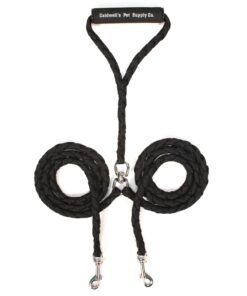 Dual Dog Leash - Double Dog Leash for Two Dogs - Tangle Free - Heavy Duty Double Ended Tandem Leash with Padded Handle for Small Medium or Large Dogs Black 25 61qI4qD4X8L