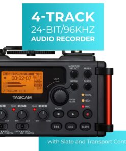 Alternative view of TASCAM 4-Channel Portable Audio Recorder for Videographers, 2 Combo XLR/TRS", Dual 3.5mm Inputs, Limiter, HP Filter  (DR-60DmkII) DSLR Recorder