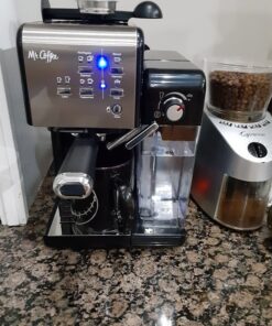 Mr. Coffee Espresso and Cappuccino Machine, Programmable Coffee Maker with Automatic Milk Frother and 19-Bar Pump, Stainless Steel 51 61qK9zS dmL