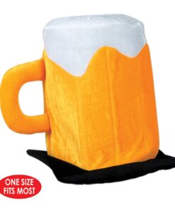 Alternative view of Beistle Unisex Plush Beer Mug Hat - Novelty Irish Party Supplies, Costume Dress Up, St. Patrick’s Day Headwear, Ale Photo Booth Cap, Oktoberfest Accessory