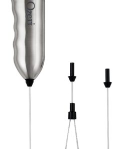 Ozeri Deluxe Milk Frother and Whisk in Stainless Steel with Stand and 4-Frothing Attachments 32 61qKjNyOWfL