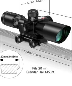 CVLIFE 2.5-10x40e Red & Green Illuminated Scope with 20mm Mount Red Laser 38 61qNqPusMSL 3