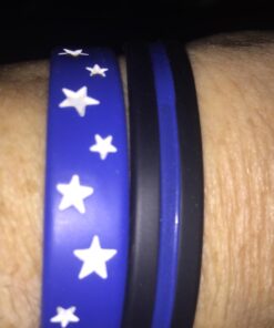 Alternative view of September11TenYears Thin Blue Line Wristband