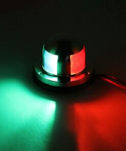 LED Boat Navigation Lights, 12V IP65 Waterproof Signal Lamp Red Green LED Navigation Warning Light for Boat Pontoon Yacht Skeeter-Stainless Steel Shell Green,Red 15 61qQZQz8WPL