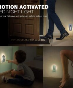 Sensky Motion Sensor Night Light Eye Friendly Front Low Light and Bright Back Light Design Night Lights for Bathroom Hallway (Warm White) 1 pack with PIR motion sensor 12 61qT11FKhjL