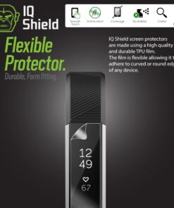 IQShield Screen Protector Compatible with Fitbit Alta HR (2017,Alta 2016,Ace 2018)(6-Pack) Anti-Bubble Clear TPU Film 1.38 INCH 29 61qU2DRsjaL