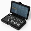 POWERTEC 10Pcs Solid Router Template Bushing Guides Sets 5/16 to 1 Inch with Molded Carrying Case. Fits All Porter Cable Style Router Sub Bases. Perfect for Precision Woodworking (71051) Guide Bushing Set
