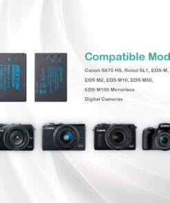 Alternative view of BESTON 2-Pack LP-E12 Battery Pack and Rapid USB Charger for Canon EOS M M2 M10, M50, M50 Mark II, M100 M200, Rebel SL1, PowerShot SX70 HS Cameras