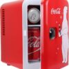 Coca-Cola 12V Portable 4L Cooler/Warmer, AC/DC Powered, Power Cords Included, Compact Travel Speaker and Personal Mini-Fridge, Unique Gift for Music-Lovers