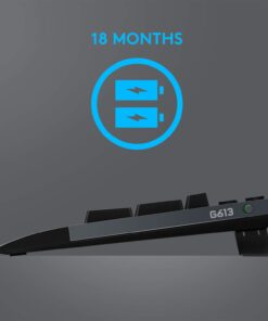 Alternative view of Logitech G613 LIGHTSPEED Wireless Mechanical Gaming Keyboard, Multihost 2.4 GHz + Blutooth Connectivity - Black Keyboard Only