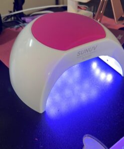 SUNUV SUN2C 48W UV Light for Nails, UV LED Nail Lamp with 4 Timer Settings, User-Friendly LED Nail Light Compatible with All Gel Types, Quick Drying Nail Dryer Pink 45 61qaowX4RiL