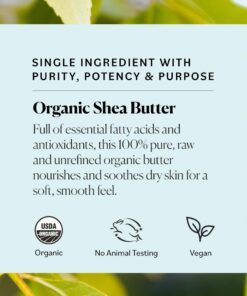 Sky Organics Organic Shea Butter for Body & Face USDA Certified Organic, 100% Raw & Unrefined to Soften, Smooth & Boost Radiance, 15 Ounce. 1 Pound (Pack of 1) 26 61qb8oZvT3L