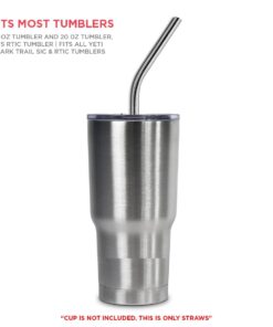 SipWell Extra Long Stainless Steel Drinking Straws Set of 4, metal Straws reusable for 30 oz Tumbler and 20 0z Tumbler, | Fits all Yeti SIC Simple Modern Tumblers, Cleaning Brush Included. 10 Inches Long - 6mm 22 61qbcjqHGoL