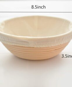 Alternative view of FORSUN Round Bread-Banneton-Proofing-Rising-Basket Rattan Brotform Bread Dough Set 8.5 inch for Home Bakers 8.5 inch Round bread proofing basket