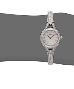 GUESS Petite Vintage Crystal Bracelet Watch with Self-Adjustable Links Silver Tone/Silver/Silver Tone 16 61qfkRDePSL