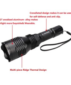 LED Hunting Flashlight, HS-802 250 Yards Cree Coyote Hog Red Light Flashlight with Remote Tactical & Pressure Switch+ Barrel Mount+ Battery(not sold individually)+ Charger for Hunting, Fishing 13 61qg5heVxKL