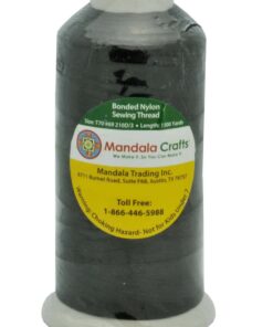 Mandala Crafts Tex 70 Bonded Nylon Thread for Sewing - 1500 YDs T70 Heavy Duty Black Nylon Thread Size 69 210 D Upholstery Thread for Leather Jeans Weaving 15 61qggz x8PL