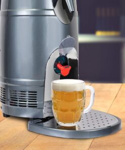 Koolatron KTB05BN 5L Mini Beer Cooler with Dual Taps for Gravity or Pressurized Top Dispensing Kegs, Includes 12V DC and 110V AC Adaptor, Black 12 61qh7ORnhEL