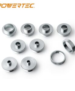 POWERTEC 10Pcs Solid Router Template Bushing Guides Sets 5/16 to 1 Inch with Molded Carrying Case. Fits All Porter Cable Style Router Sub Bases. Perfect for Precision Woodworking (71051) Guide Bushing Set 21 61qhOFYYoLL