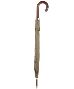 Totes Eco Auto Open Umbrella Classic Wooden J Stick Handle with Easy Grip - Windproof, Rainproof and Durable Canopy Design – Versatile Travel, Perfect for Rainy Days Beige 11 61qiuhXniFL