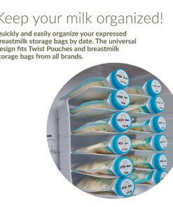 Kiinde Keeper Twist Pouch and Foodii System Breast Milk Bag & Baby Food Pouch Organizer, Refrigerator and Freezer Storage, Eliminates Lost, Damaged, or Spoiled Milk or Baby Food (Pouches Not Included) 15 61qn5wiQMML