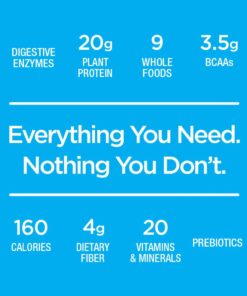 Vegansmart Naturade Plant Based Vegan Protein Powder - All-in-One Nutritional Shake Protein Blend - Gluten Free & Non-GMO - Vanilla (15 Servings) 15 Servings (Pack of 1) 26 61qnZ1oSJVL