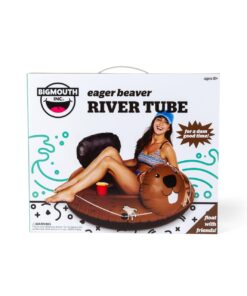 BigMouth Inc. Eager Beaver River Tube - Ultra Durable, Easy-Inflate Vinyl Beaver Raft with Grab n' Latch Rope and Comfy Mesh Seat, Great for River Rafting and Floating with Friends 7 61qniJioVmL