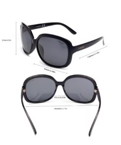 LianSan Oversized Womens Sunglasses Polarized uv Protection Simple Sunglasses LSP301 Polarized Black 26 61qpGuOPA L