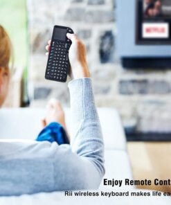 Rii 2.4G Mini Wireless Keyboard with Touchpad Mouse,Lightweight Portable Controller with USB Receiver Remote Control for Windows/ Mac/ Android/ PC/Tablets/ TV/Xbox/ PS3. X1-Black . 31 61qpHhp6AL
