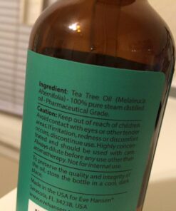 Eve Hansen Organic Tea Tree Oil (4oz) | Melaleuca Alternifolia | Pure Tea Tree Essential Oil for Skin, Scalp, Nails and Aromatherapy 45 61qpLcdnR L