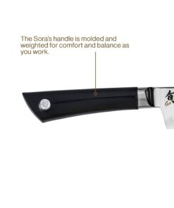 Alternative view of Shun Cutlery Sora Chef's Knife 8”, Gyuto-Style Kitchen Knife, Ideal for All-Around Food Preparation, Authentic, Handcrafted Japanese , Professional Chef Knife, Black