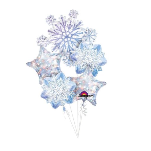 Glistening Snowflakes Balloon Bouquet