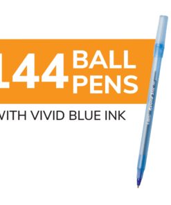 Alternative view of BIC Round Stic Xtra Life Blue Ballpoint Pens, Medium Point (1.0mm), 144-Count Pack of Bulk Pens, Flexible Round Barrel for Writing Comfort, No. 1 Selling Ballpoint Pens