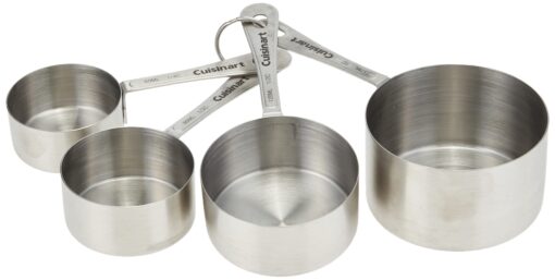 Cuisinart CTG-00-SMC Stainless Steel Measuring Cups, Set of 4,Silver 1 Black