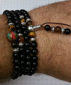 COAI Black Obsidian Stone Bracelet Necklace Mala Beads 108 Tiger Eye 34 61qwCHMxb0L