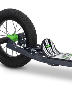 Mongoose Expo Youth Kick Scooter, Suggested for Riders with Ages 6 to 9 Years Old, Max. Weight of 175 lbs., Front and Rear Caliper Brakes, Rear Axle Pegs, 12-Inch Inflatable Wheels Green/Grey 42 61qxUR7YtvL